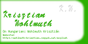 krisztian wohlmuth business card